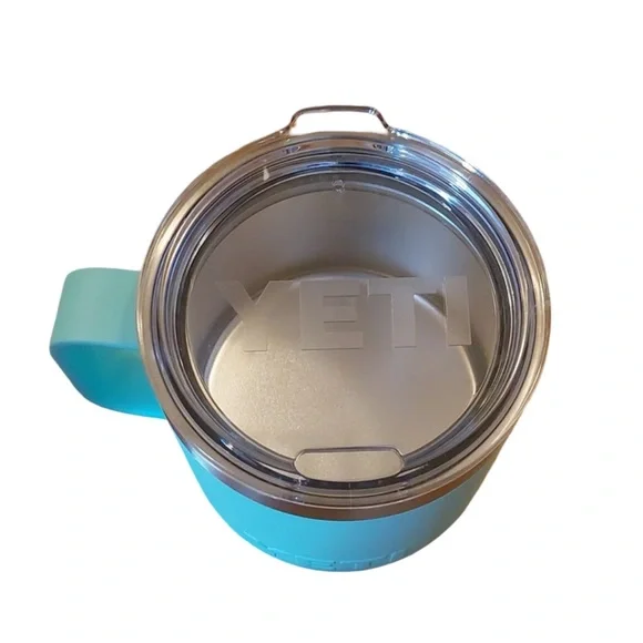 *EUC* YETI 14oz Rambler Mug with Lid in Aqua - Picture 4 of 5